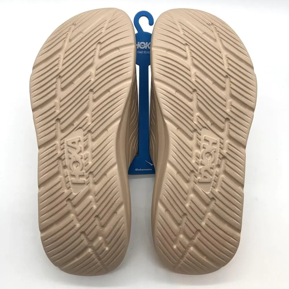 New HOKA Ora Luxe Sandals Mens 14 Shifting Sand Dune Recovery Slides 1134150